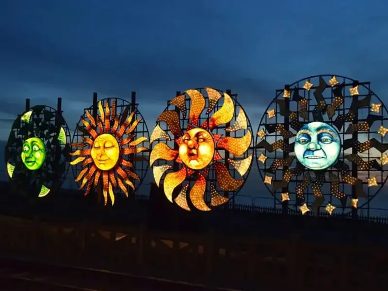 The glowing lights of the Blackpool Illuminations