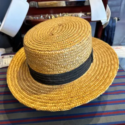 Straw boater hat