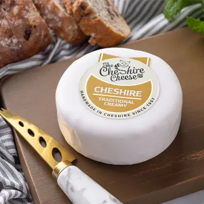 Wedges of traditional Cheshire Cheese