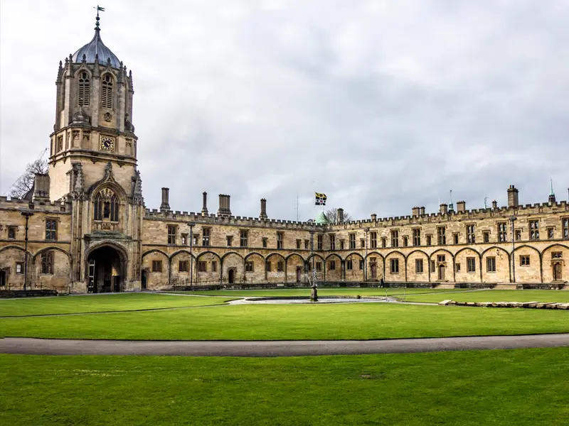 The grand courtyard of Christ Church college