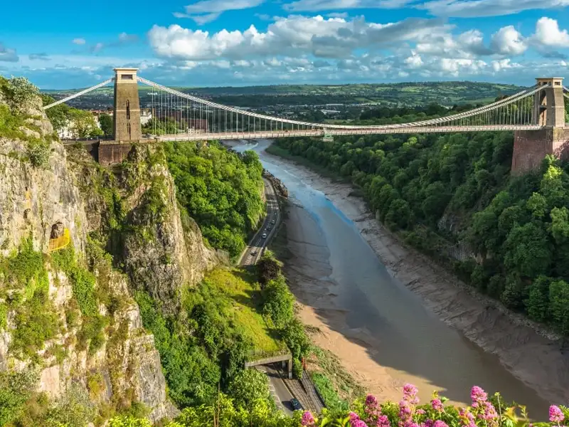 The iconic Clifton Suspension Bridge over the Avon Gorge