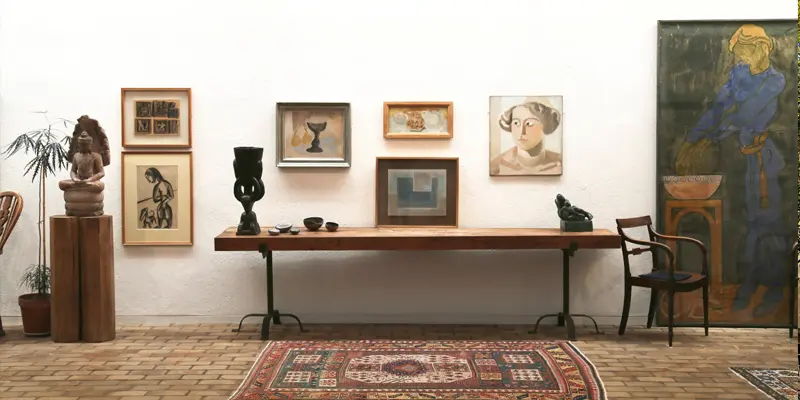 Modern art inside Kettle's Yard house