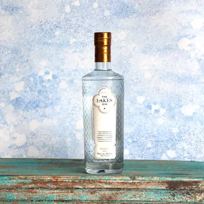 Bottle of local Lakes Gin