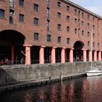 Red brick colonnades of the Albert Dock