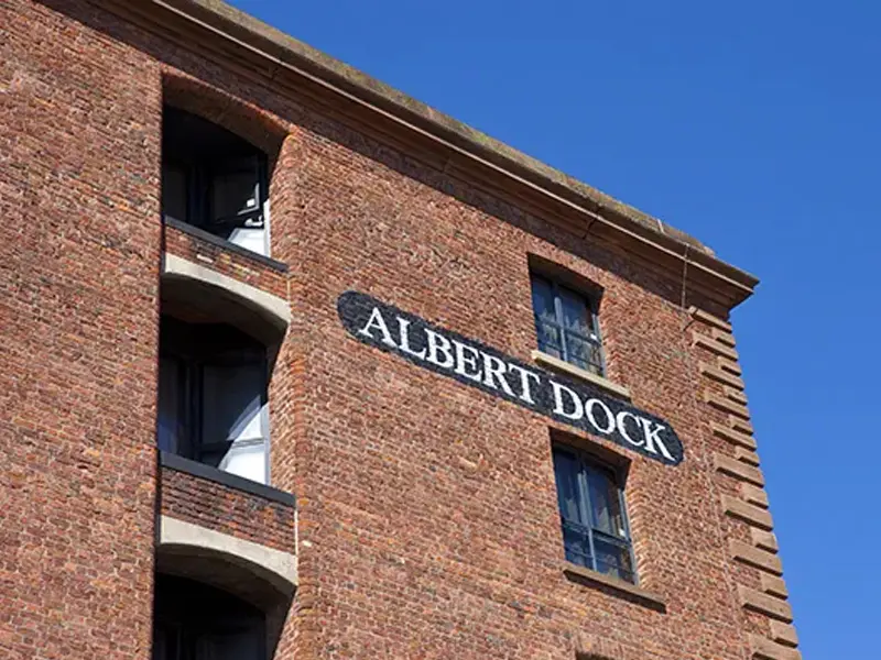 The historic red brick Royal Albert Dock