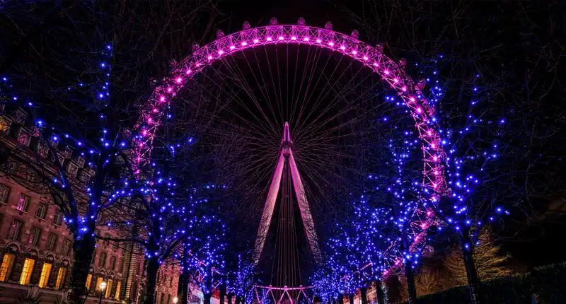 The London Eye observation wheel on the Thames