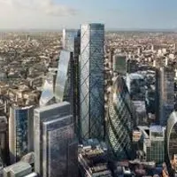 Modern skyscrapers in the City of London