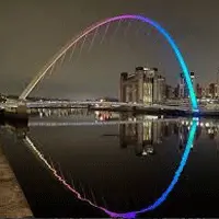 The modern Millennium Bridge