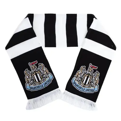 Black and white striped Newcastle football scarf