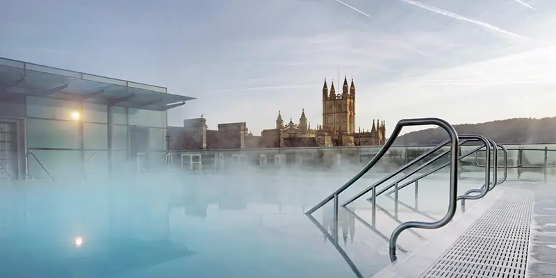 Rooftop pool at Thermae Bath Spa