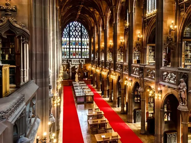 The stunning neo-gothic John Rylands Library interior
