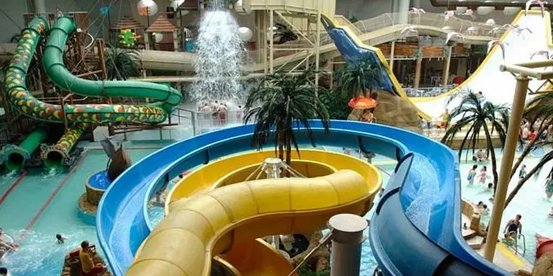 Slides at the Sandcastle Waterpark