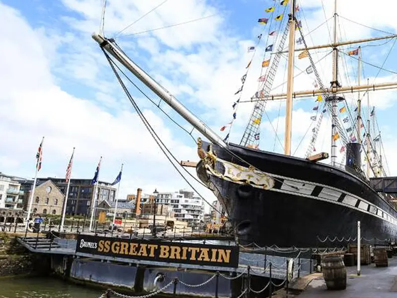 The historic SS Great Britain ship in the dry dock
