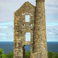 Cornwall Ruined tin mine engine house