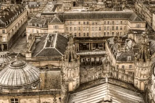 Aerial view of Bath