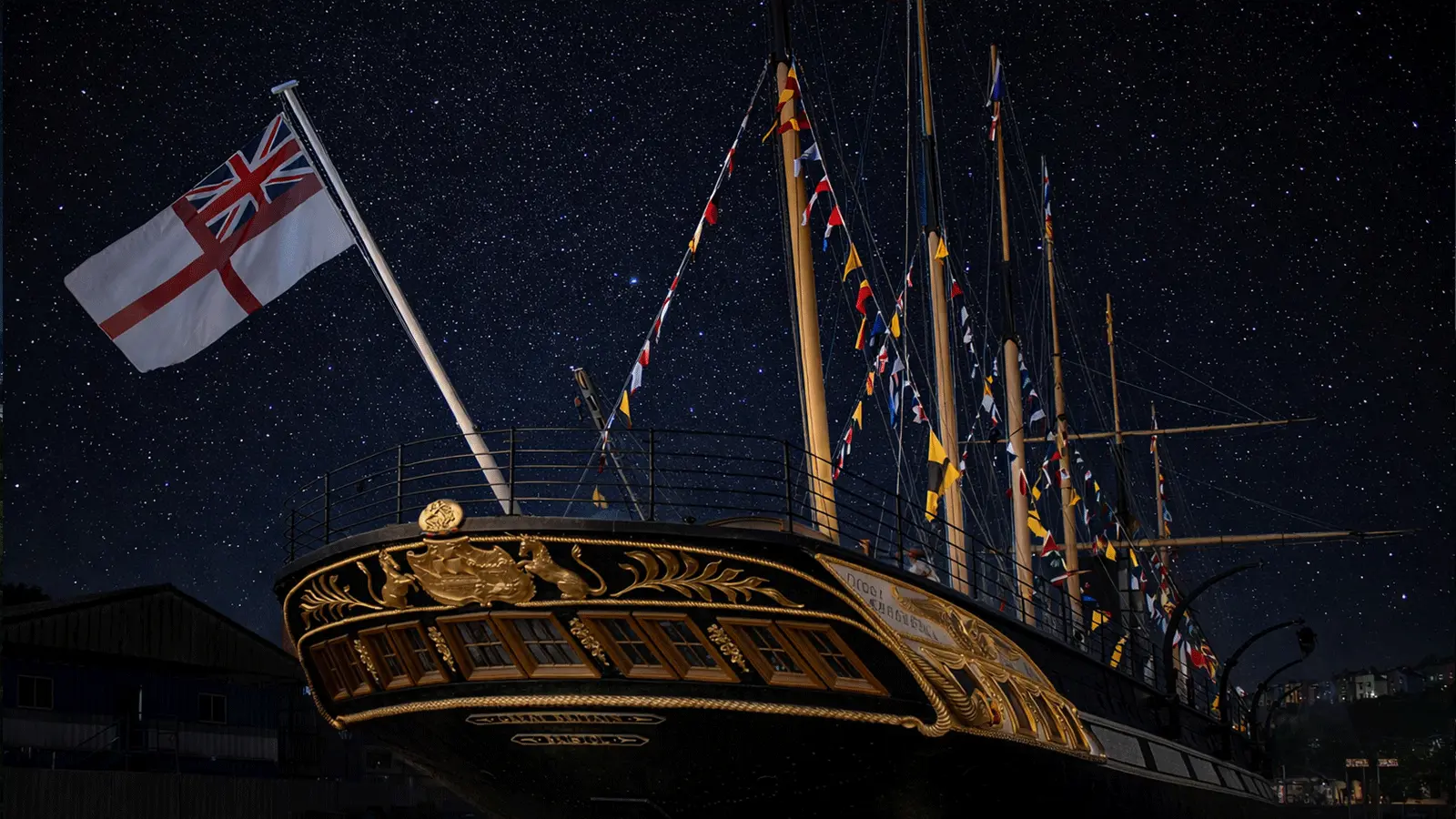 Brunel's SS Great Britain visitor guide banner featuring the historic ship in Bristol
