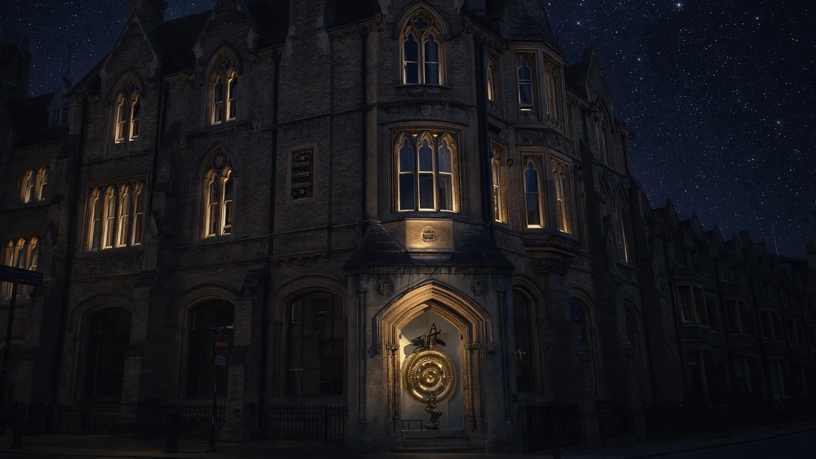 Cambridge Corpus Clock visitor guide banner featuring the famous Chronophage clock