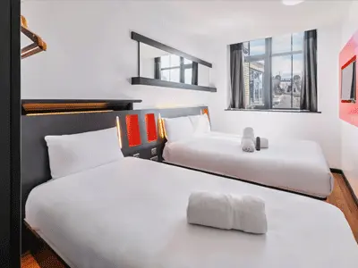 easyHotel Newcastle offering simple budget rooms in the city centre.