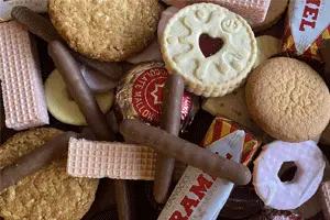 Traditional English biscuits and sweets