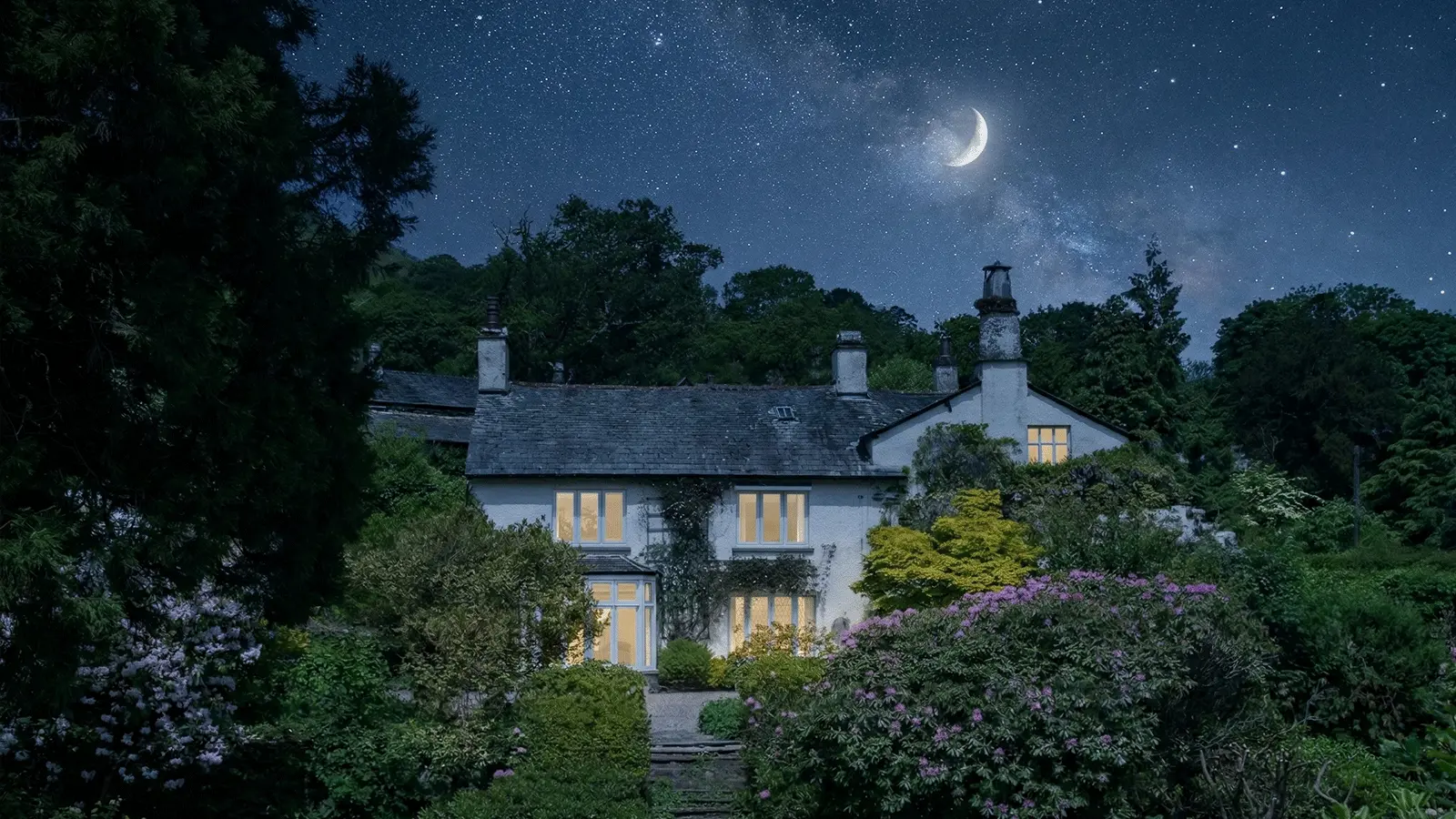 Dove Cottage Visitor Guide Banner featuring the historic cottage