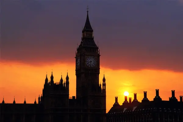 London at sunset
