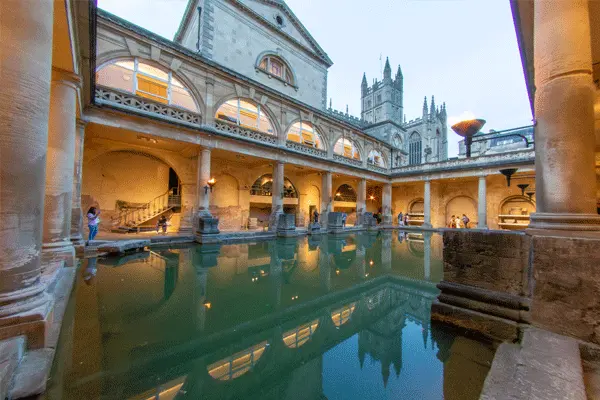 Roman Baths in Bath - ancient spa city